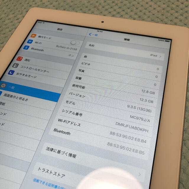 iPad(アイパッド)のApple iPad 2 Wi-Fiモデル 16GB 第2世代 ホワイト 動作品 スマホ/家電/カメラのPC/タブレット(タブレット)の商品写真