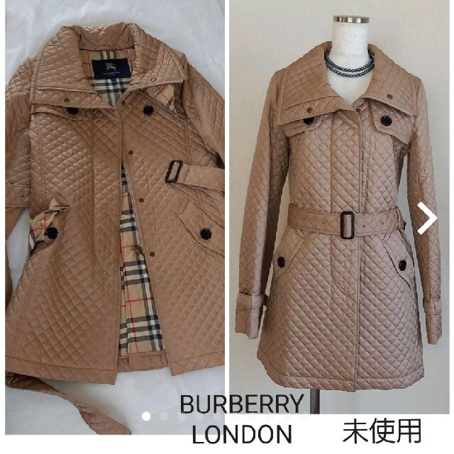 BURBERRY(バーバリー)の未使用☆BURBERRYバーバリーロンドン ☆キルティングコート☆裏ノバチェック レディースのジャケット/アウター(その他)の商品写真