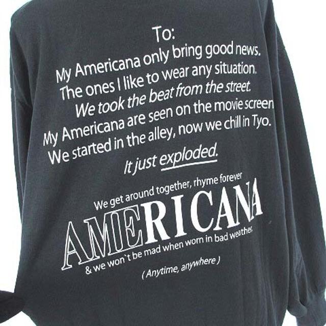 AMERICANA(アメリカーナ)のアメリカーナ 21AW 丸胴 ロングスリーブ Tシャツ バックロゴ スミクロ レディースのトップス(Tシャツ(長袖/七分))の商品写真