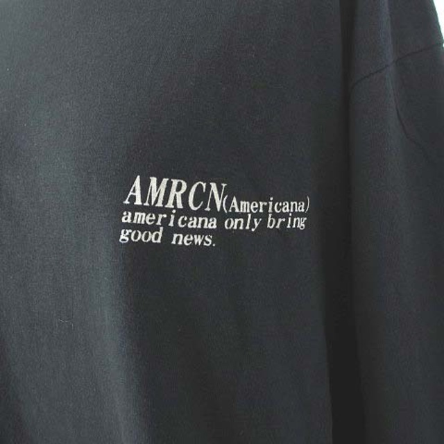 AMERICANA(アメリカーナ)のアメリカーナ 21AW 丸胴 ロングスリーブ Tシャツ バックロゴ スミクロ レディースのトップス(Tシャツ(長袖/七分))の商品写真