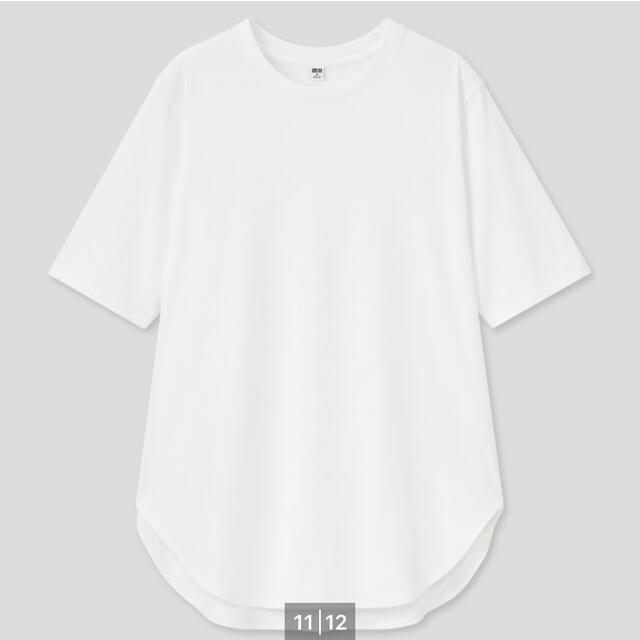 UNIQLO(ユニクロ)の新品未使用☆UNIQLO☆スムースコットンラウンドヘムロングT レディースのトップス(Tシャツ(半袖/袖なし))の商品写真