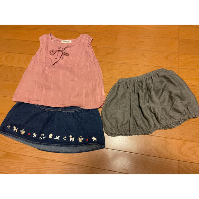 女の子　100cm まとめ売り キッズ/ベビー/マタニティのキッズ服女の子用(90cm~)(Tシャツ/カットソー)の商品写真