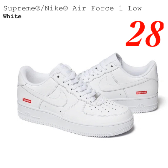 SUPREME NIKE AIR FORCE 1 LOW WHITE 28CU9225-100カラー