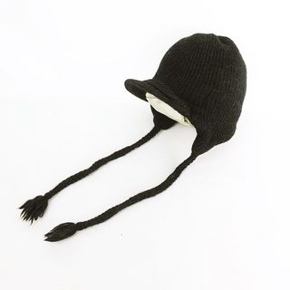 ミスターオリーブ(Mr.OLIVE)のミスターオリーブ ニットキャップ 帽子 ニット帽 2way 三つ編み付 ツバあり(ニット帽/ビーニー)