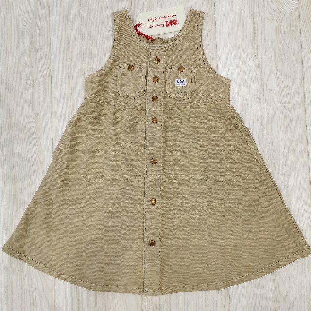 Lee(リー)の【Lee】新品タグ付きワンピース ベージュ 100 キッズ/ベビー/マタニティのキッズ服女の子用(90cm~)(ワンピース)の商品写真