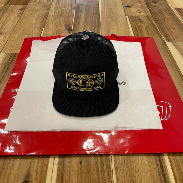 新作 新品 レア クロムハーツ CHロゴ コーデュロイ メッシュ キャップ-