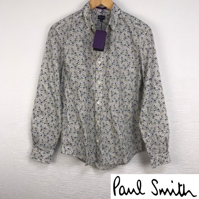 大量入荷 ポールスミス 新品 - Smith Paul 長袖シャツ タグ付未使用品 サイズM 花柄 シャツ