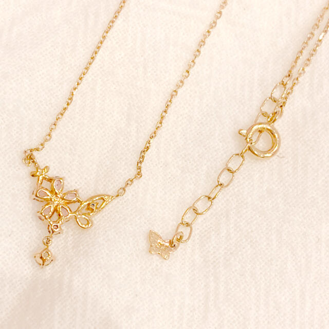 Samantha Silva(サマンサシルヴァ)の 【12.2値下げ/美品】SAMANTHA SILVA ネックレス　蝶　花 レディースのアクセサリー(ネックレス)の商品写真