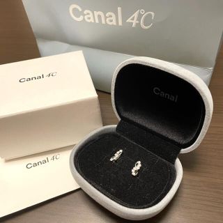 カナルヨンドシー(canal４℃)のカナル4℃ K10ホワイトゴールド イヤリング(イヤリング)