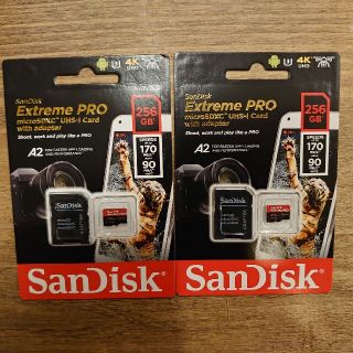 サンディスク(SanDisk)の2枚組 256GB SDXCカード マイクロSD SanDisk サンディスク(その他)