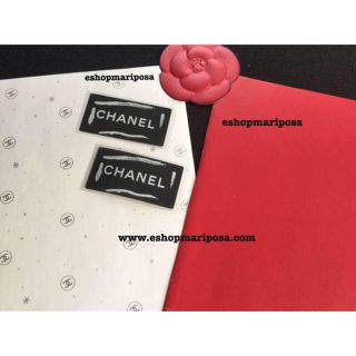 シャネル(CHANEL)のシャネル包装紙 2枚 + ロゴシール黒2枚 ラッピングペーパー スノーフレーク(ラッピング/包装)