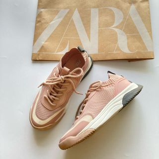 ザラ(ZARA)のZARA ソックススタイルスニーカー　ピンク　36 23cm ザラ(スニーカー)