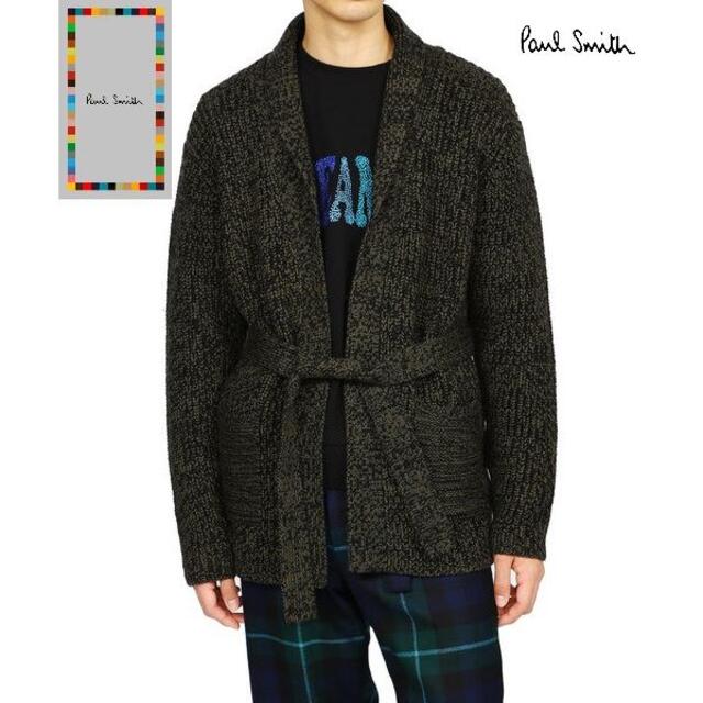 新品☆Paul Smith ローゲージ ベルト ガウン カーディガン☆灰 M 新品☆Paul Smith ローゲージ ベルト ガウン カーディガン☆灰 M