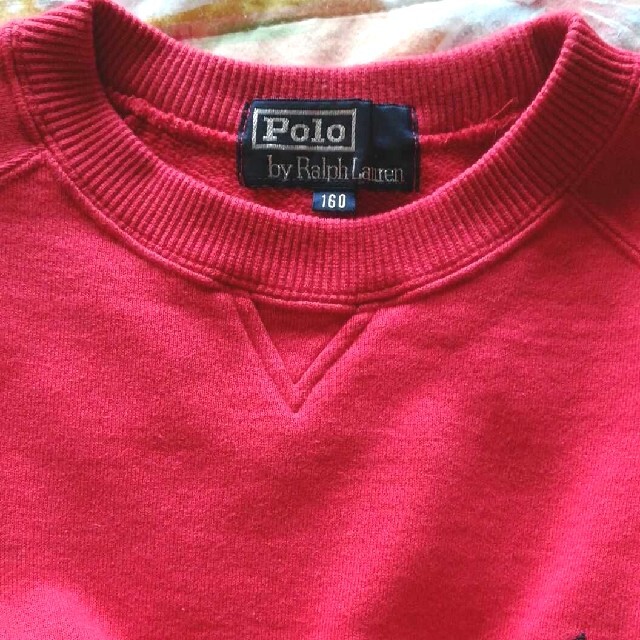 POLO RALPH LAUREN(ポロラルフローレン)の▪ 未使用 ▪ ラルフローレン 綿100% トレーナー 赤色 裏パイル ゆったり レディースのトップス(トレーナー/スウェット)の商品写真