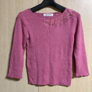 ミッシュマッシュ(MISCH MASCH)の＊美品＊ミッシュマッシュ チュール刺繍7分袖ニット(ニット/セーター)