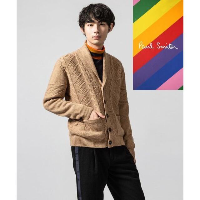 新品☆Paul Smith ショールカラー カーディガン☆ブラウン☆M