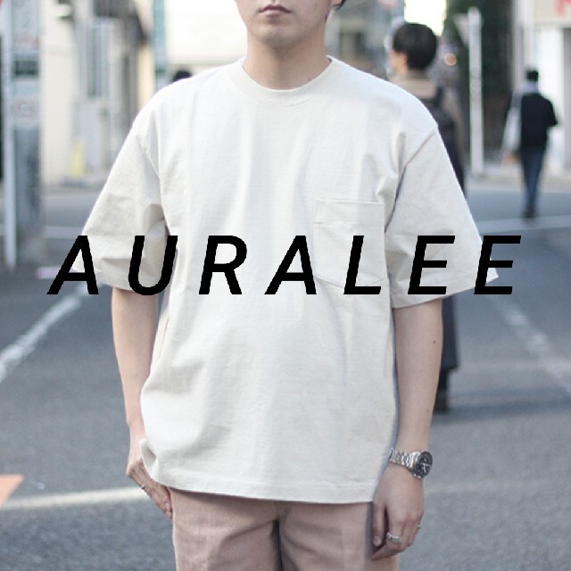 AURALEE オーラリー スタンドアップ Tシャツ 5 IVORY BEIGE | フリマアプリ ラクマ