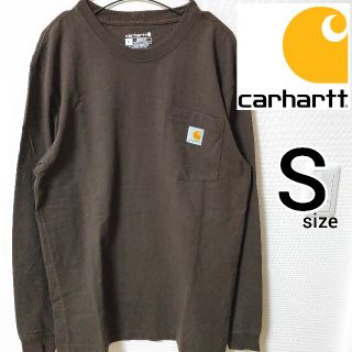 カーハート(carhartt)のCarhartt 茶色 カットソー 長袖Tシャツ メンズ S ポケットTシャツ(Tシャツ/カットソー(七分/長袖))