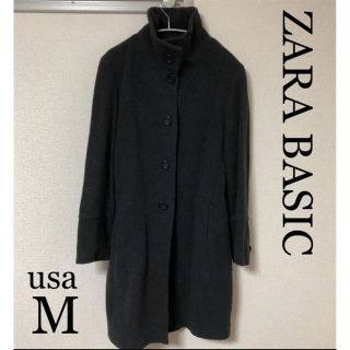 ザラ(ZARA)の【ZARA BASIC】ハイネックロングコート　M(ロングコート)