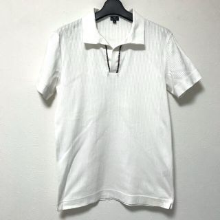 ポールスミス(Paul Smith)の定1.5万　PSポールスミス　ストライプ織りスキッパーポロシャツM(ポロシャツ)