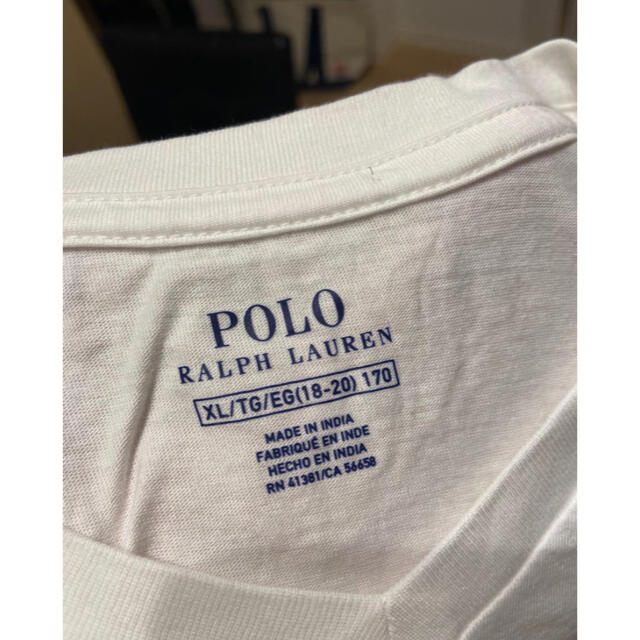 POLO RALPH LAUREN(ポロラルフローレン)のラルフローレン　白Tシャツ　XL メンズのトップス(Tシャツ/カットソー(半袖/袖なし))の商品写真