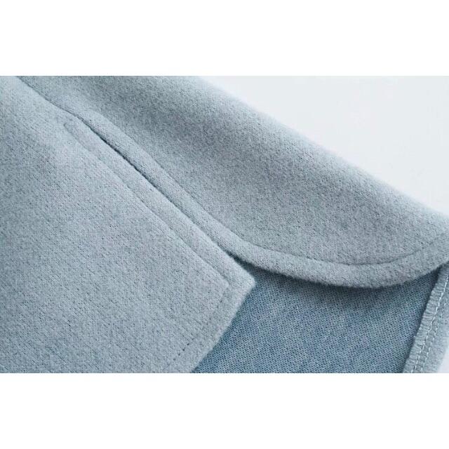 ZARA(ザラ)の🌰9月新作🌾6017◆ブルーグレー シャツジャケット レディースのジャケット/アウター(ニットコート)の商品写真