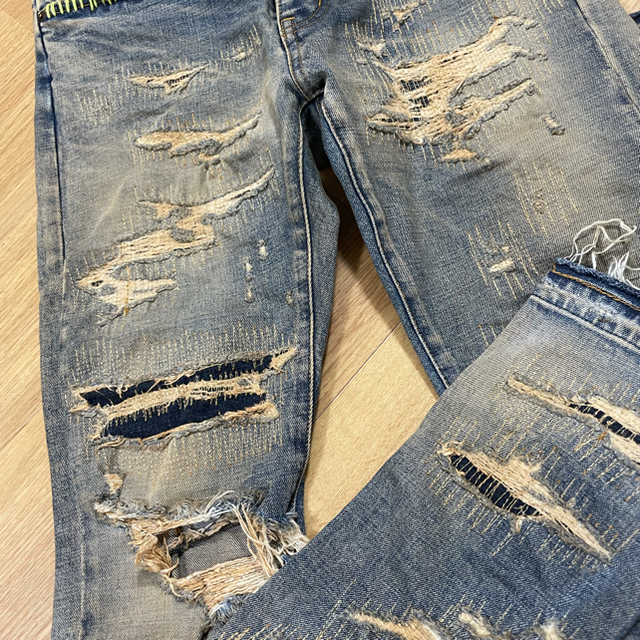 ホットセール JEANS DESTROYED SLIM TYPE-1 – 30 INDIGO デニム