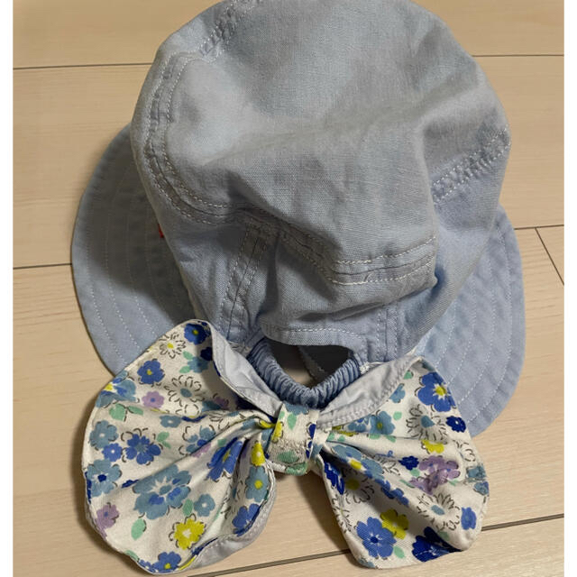 mikihouse(ミキハウス)の【miki HOUSE 】帽子　52-54㎝　ネックガード付き キッズ/ベビー/マタニティのこども用ファッション小物(帽子)の商品写真