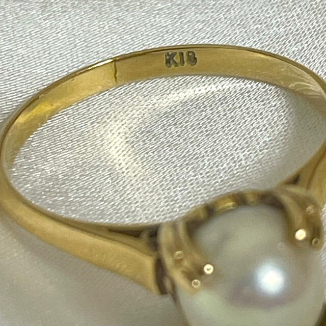 ボークリ様専用です⭐︎k18 パール 指輪 リング 18金 アクセサリー レディースのアクセサリー(リング(指輪))の商品写真