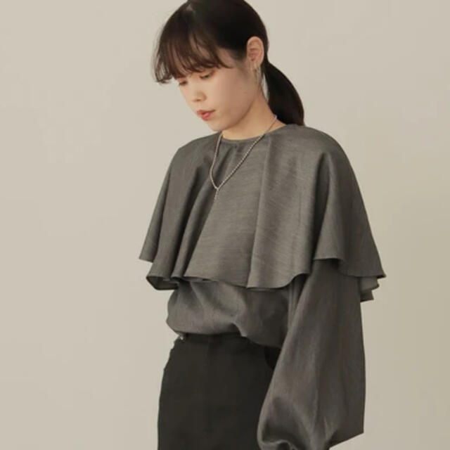 【louren 】big cape blouse