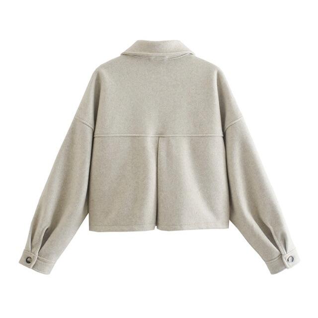 ZARA(ザラ)の🌰9月新作🌾6022◆ニット シャツジャケット レディースのジャケット/アウター(ニットコート)の商品写真