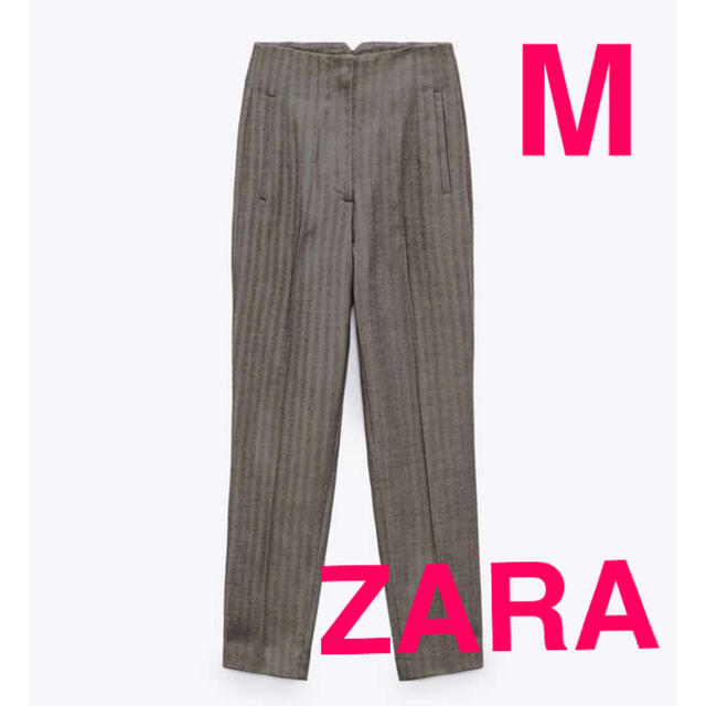 ZARA(ザラ)の今季 ZARA ハイライズ ヘリンボーン パンツ レディースのパンツ(カジュアルパンツ)の商品写真