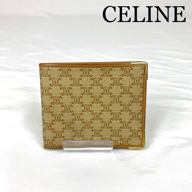 VINTAGE CELINE マカダム柄　二つ折り未使用品SA