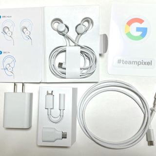 アンドロイド(ANDROID)のGooglepixel3　イヤホン　充電器　変換プラグ　イヤホンプラグ　純正(ヘッドフォン/イヤフォン)