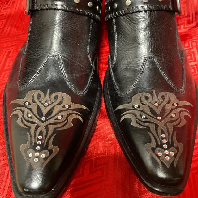 alfredoBANNISTER(アルフレッドバニスター)のビアリッツスクウェアトゥブーツ26〜27cm表記42 メンズの靴/シューズ(ドレス/ビジネス)の商品写真