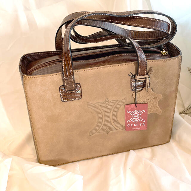 CENITA 本革 レザー トートバッグ ショルダー バッグ 鞄 レア 希少 レディースのバッグ(トートバッグ)の商品写真