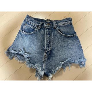 マウジー(moussy)のmoussyデニムダメージショートパンツハイウエスト(ショートパンツ)