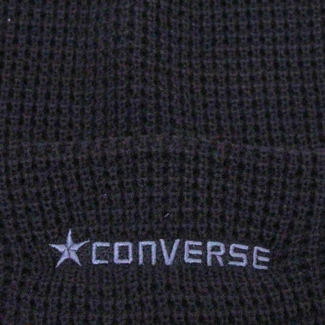 CONVERSE(コンバース)のCONVERSE コンバース ニット帽 ワッチ アクリルワッフロゴ★ブラック新品 メンズの帽子(ニット帽/ビーニー)の商品写真