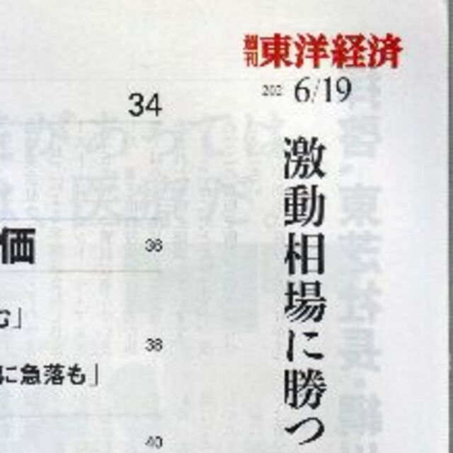 週刊東洋経済2021・6/19 エンタメ/ホビーの雑誌(ビジネス/経済/投資)の商品写真