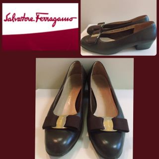 フェラガモ(Ferragamo)のフェラガモ♡定番♡ヴァラ♡ブラウン レザー パンプス♡(ハイヒール/パンプス)