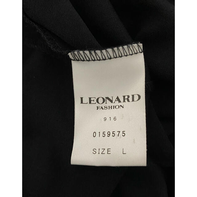LEONARD(レオナール)の極美品 レオナール LEONARD 半袖 カットソー 花柄 ブラック 黒 L レディースのトップス(カットソー(半袖/袖なし))の商品写真