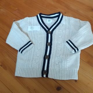 ベビーギャップ(babyGAP)の新品 babygap ニットカーディガン80(カーディガン/ボレロ)