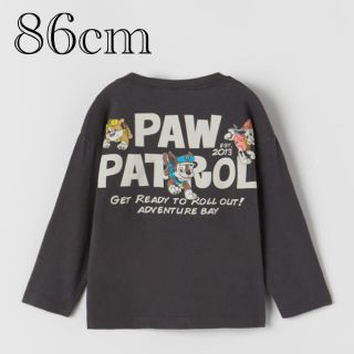 ザラキッズ(ZARA KIDS)の専用です　新品　パウパトロール　ラウンドネックTシャツ&スウェットシャツ86cm(Tシャツ/カットソー)