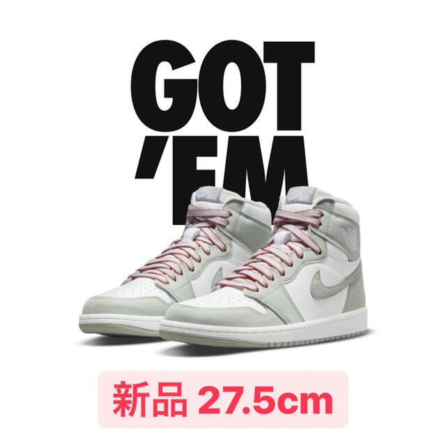 NIKE W's エアジョーダン1 MID Seafoam 27.5cmNIKEのNIKEW