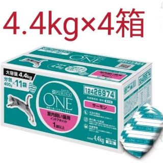 ★4.4kg4箱　計17,6kg ★☆室内飼い猫用 インドアキャット サーモン(ペットフード)