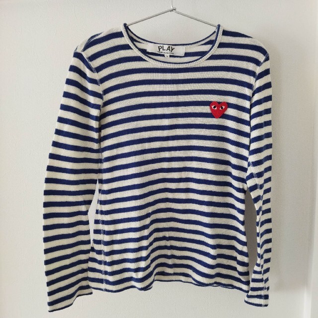 COMME des GARCONS(コムデギャルソン)のコムデギャルソンプレイ　ボーダーＴ　レディースM レディースのトップス(Tシャツ(長袖/七分))の商品写真