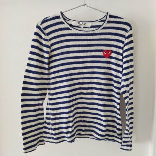 コムデギャルソン(COMME des GARCONS)のコムデギャルソンプレイ　ボーダーＴ　レディースM(Tシャツ(長袖/七分))