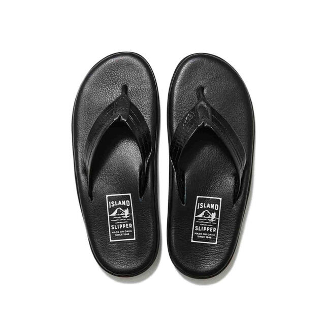 ISLAND SLIPPER / PB202/BLACK/レザーサンダル