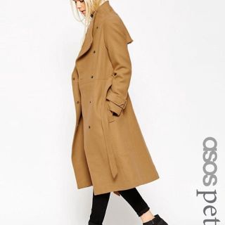 エイソス(asos)のASOS ファンネルネックロングコート(ロングコート)