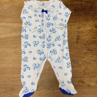 プチバトー(PETIT BATEAU)の【マナツさん専用】プチバトーロンパースと帽子(ロンパース)